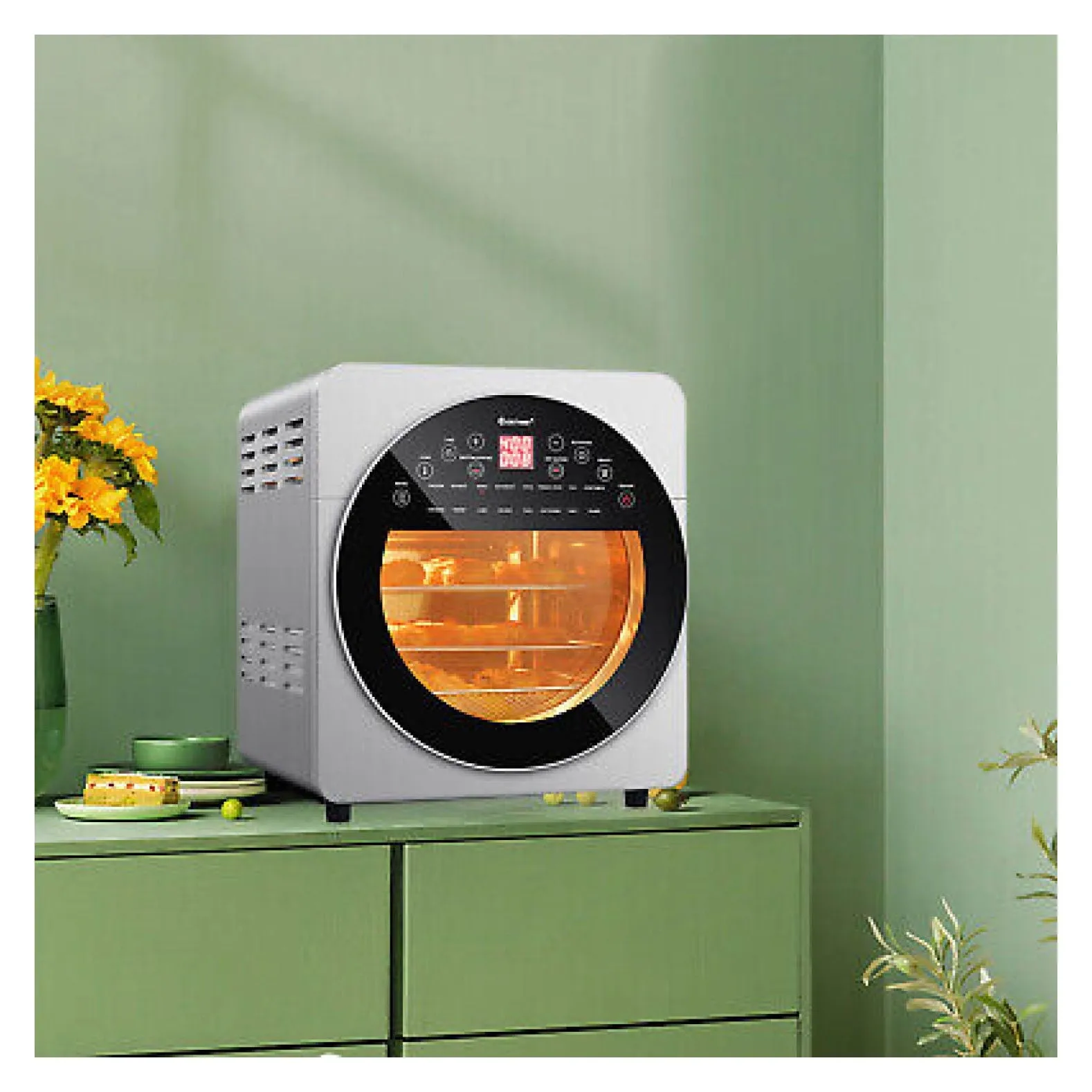 16-in-1 Air Fryer Oven 15.5 QT Toaster Oven Dehydrator Rotisserie w/ Accessories