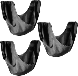 AcceLeah 3 Pack Bowling Ball Polisher Bags & Cleaner Towels (Black)