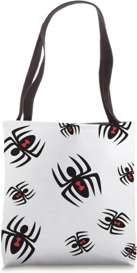 Black Widow Spider Pattern Tote Bag