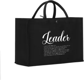 Canvas Tote Bag, Christmas Mothers Day Birthday Gifts for Female Woman Black