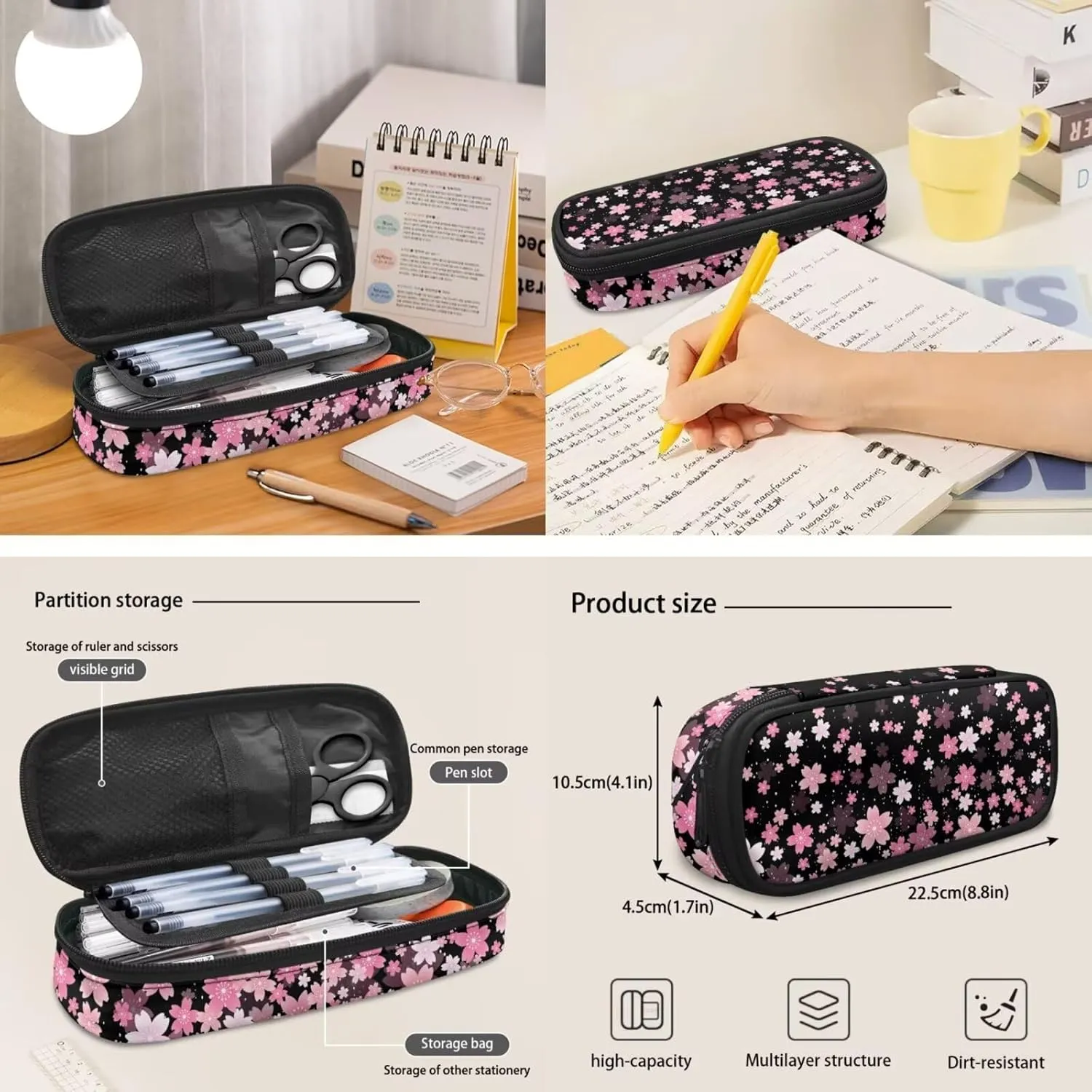 Cherry Backpack for Girls School Backpacks for Girls School Bag Elementary Kids Children 3pcs Backpack with Lunch Box & Pencil Case