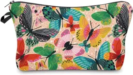 Cosmetic Bags for Women Small Colorful Butterfly Makeup Bag for Purse Travel Toiletry Bag Accessories Organizer Zipper Pouch Gift Idea