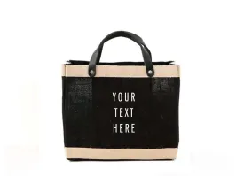 Customized Petite Market Bag in Black - Wholesale