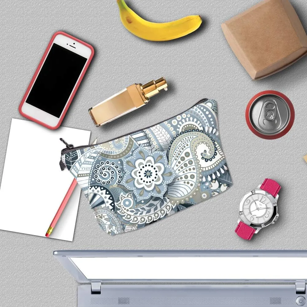 Deanfun Cosmetic Bag for Women, Mandala Flowers Waterproof Makeup Bags Roomy Toiletry Pouch Travel Accessories Gifts (51559)