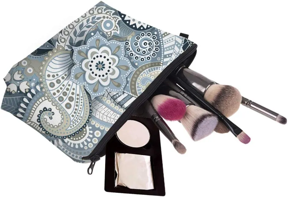 Deanfun Cosmetic Bag for Women, Mandala Flowers Waterproof Makeup Bags Roomy Toiletry Pouch Travel Accessories Gifts (51559)