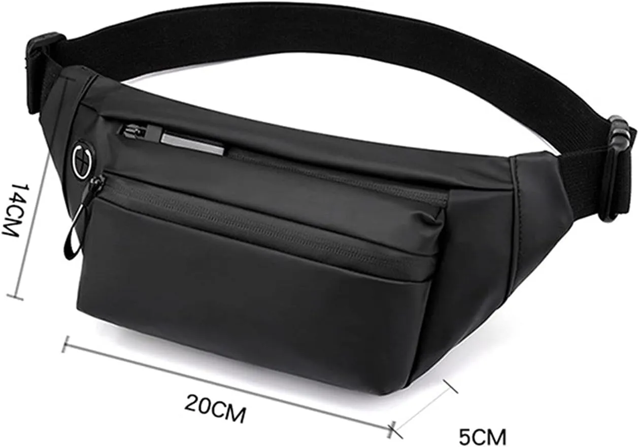 Fanny Pack Men Waterproof Belt BagChest Pack Male Waterproof Waist Bag Outdoor Sports Fanny Pack Men's Travel Shoulder Bags (Champagne)