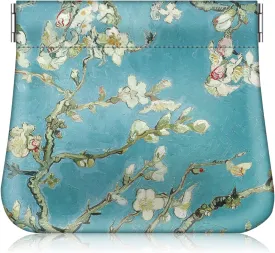 Fintie Squeeze Coin Purse, Fintie PU Leather Coin Pouch Change Holder for Woman (Blossom)