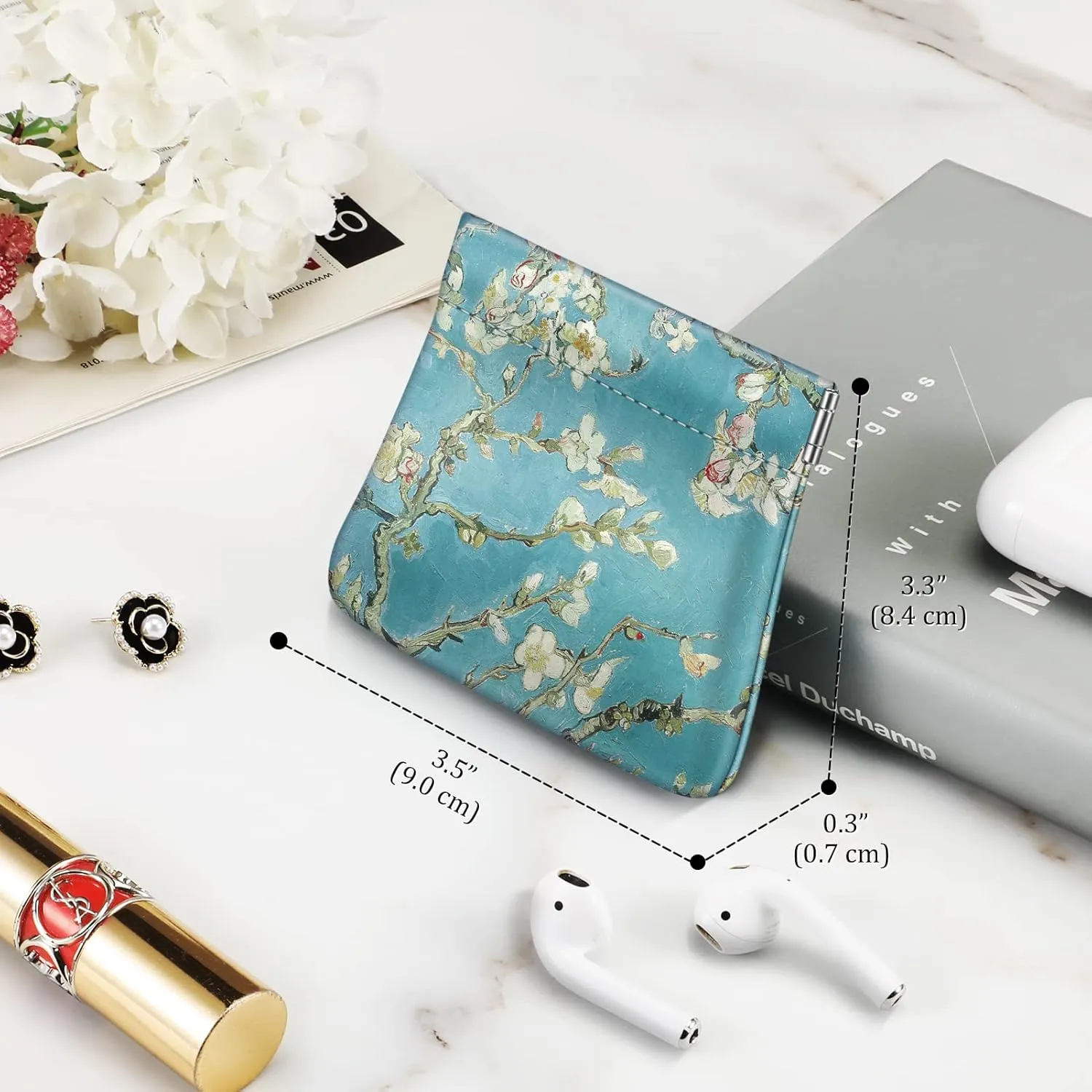 Fintie Squeeze Coin Purse, Fintie PU Leather Coin Pouch Change Holder for Woman (Blossom)