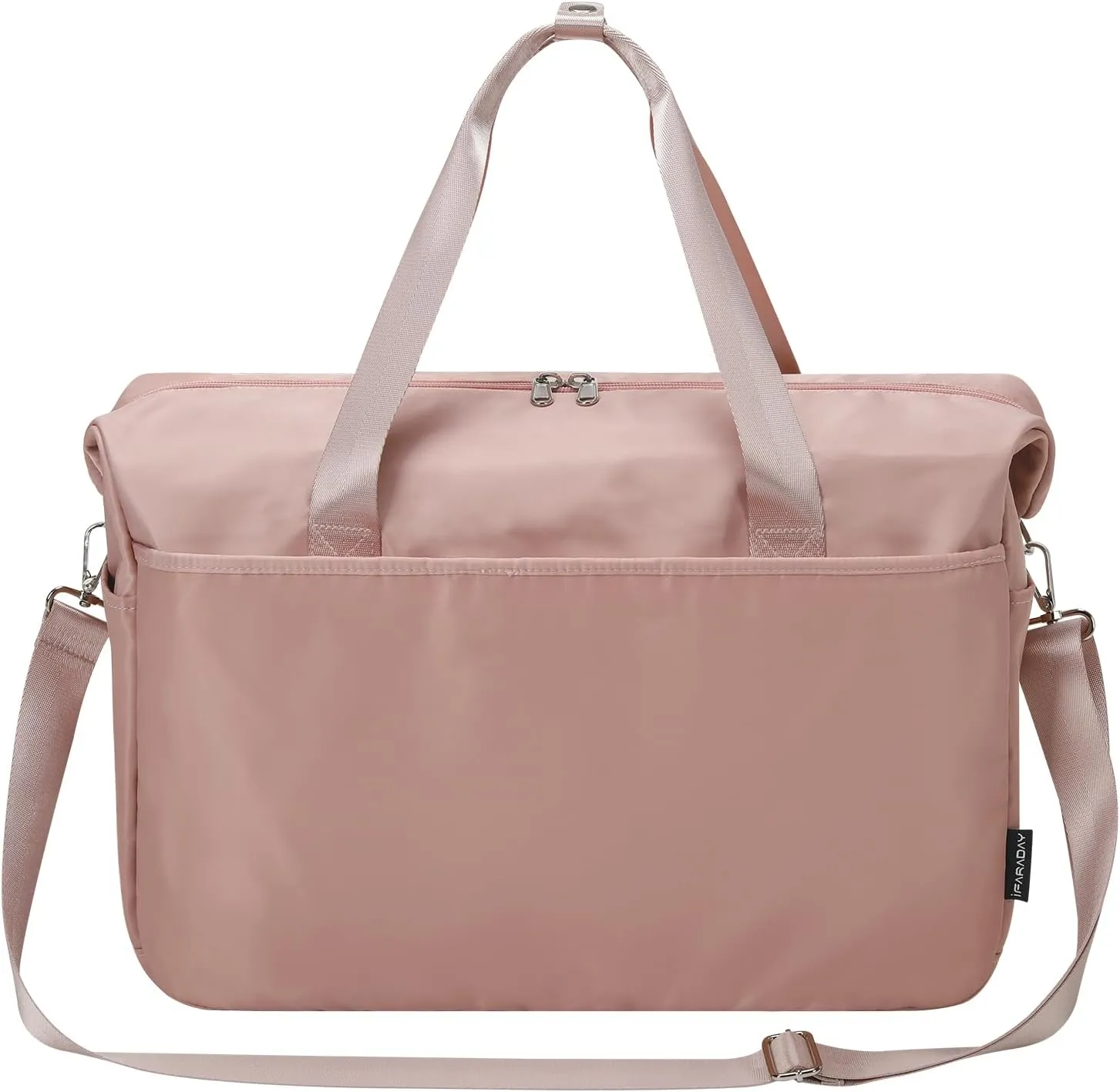 Gym Bag for Women, Carry on Weekender Travel Duffle Bag with Wet Pocket - Pink