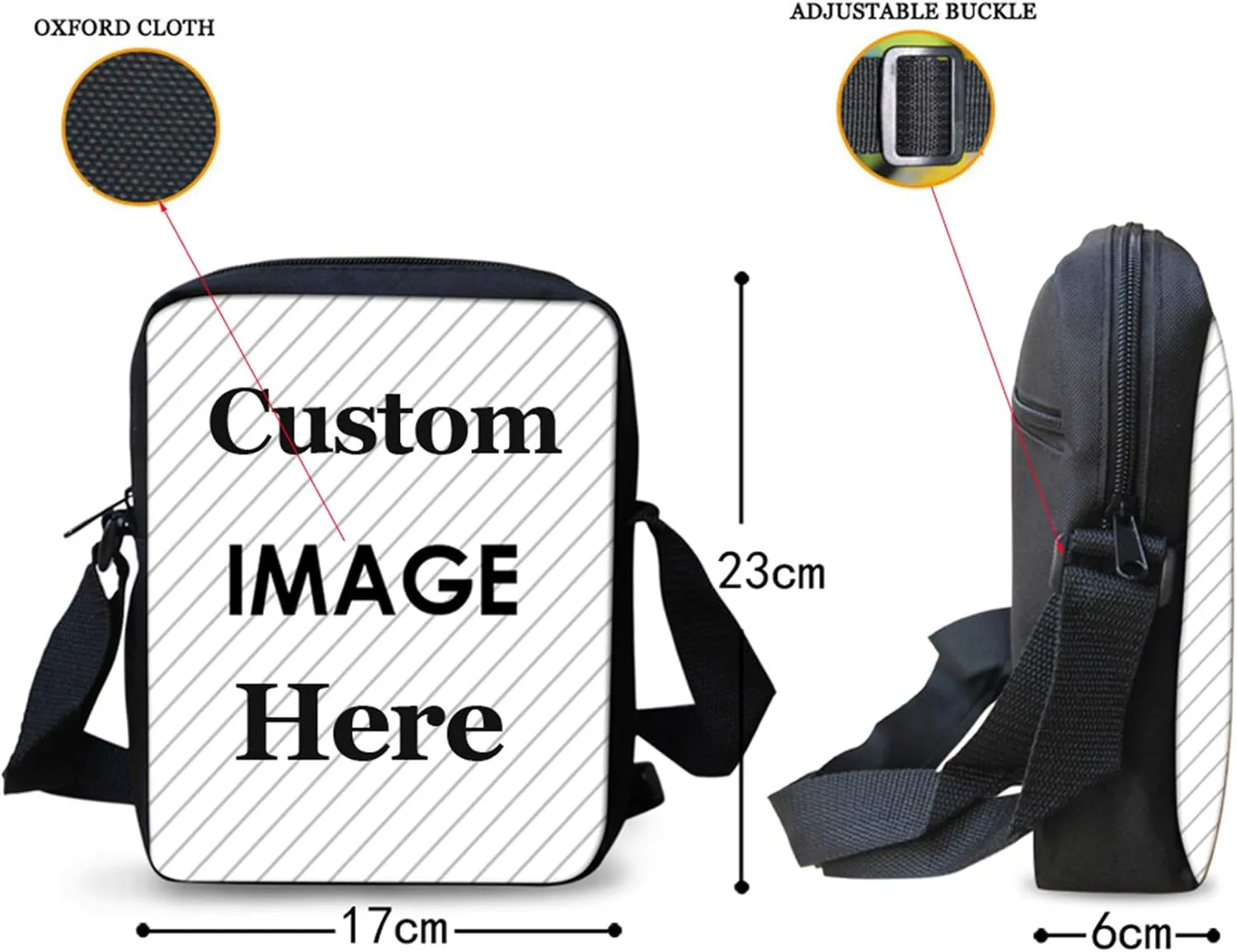 HUGS IDEA Black Horse Print Mini Messneger Bag Shoulder Handbag Outer Travel Cross Body Bags Purse