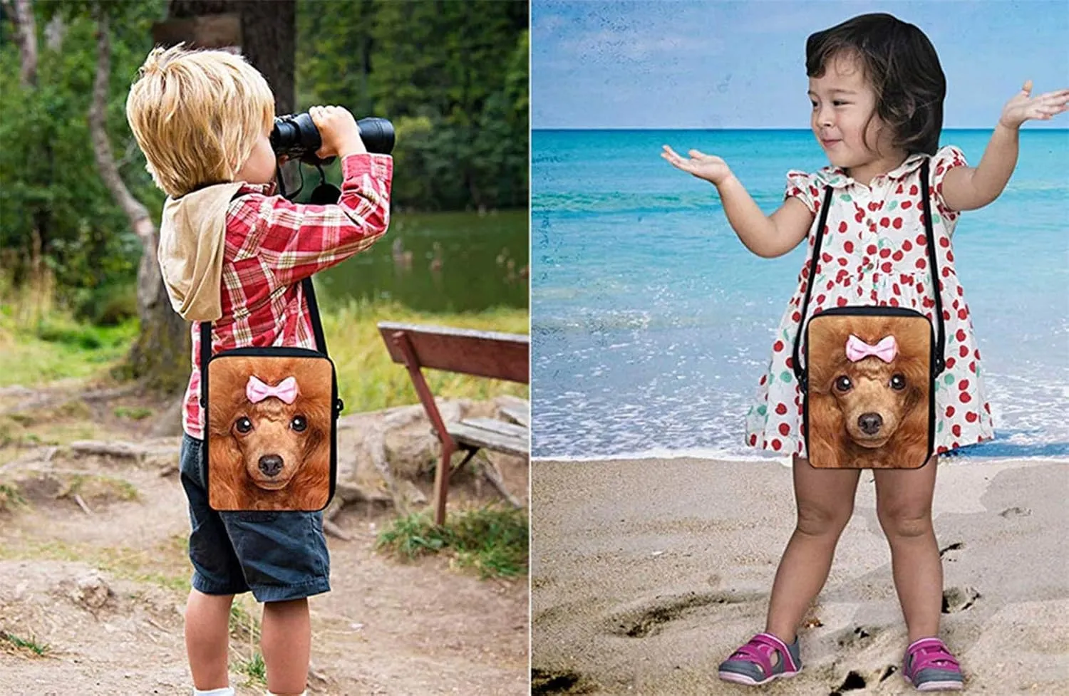 HUGS IDEA Black Horse Print Mini Messneger Bag Shoulder Handbag Outer Travel Cross Body Bags Purse