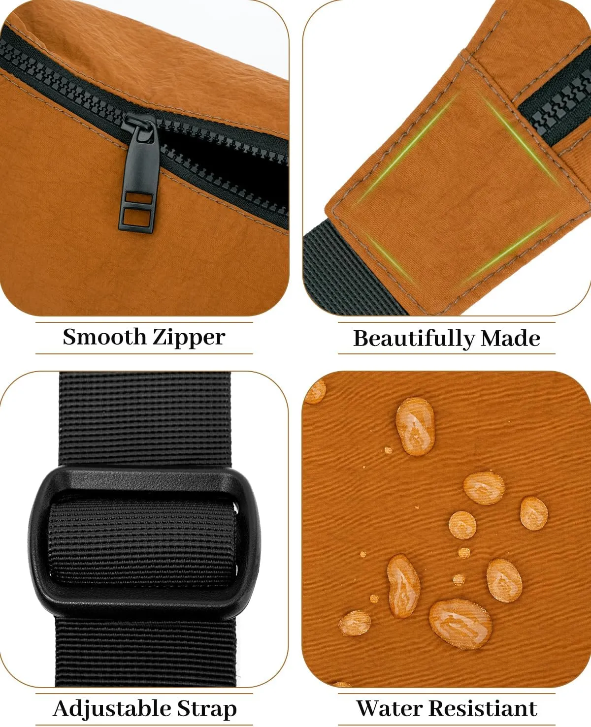 Iioscre Medium Crossbody Crescent Bag for Women Men Trendy, Nylon Crossbody Hobo Bag with Adjustable Strap and Inner Pockets.