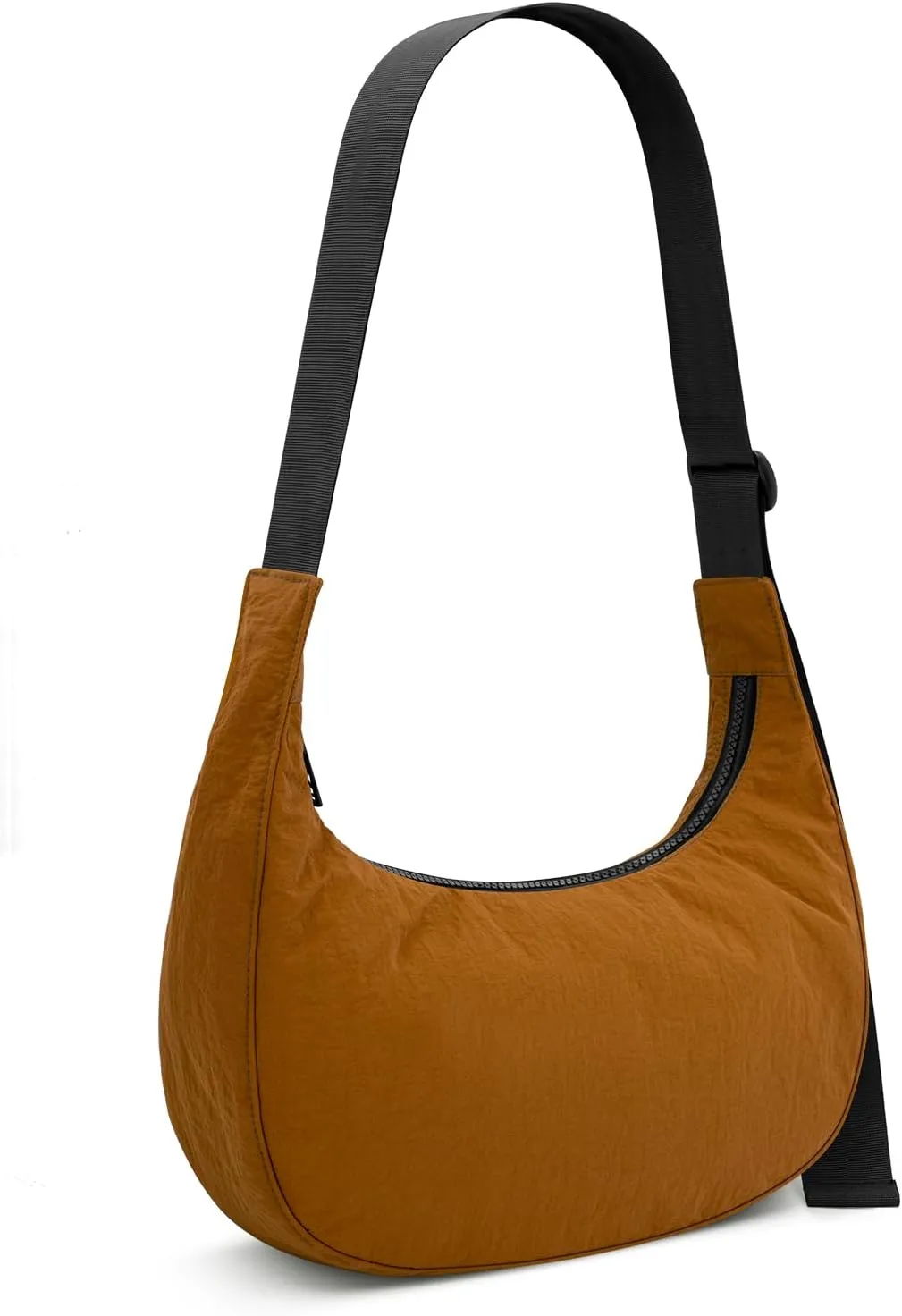 Iioscre Medium Crossbody Crescent Bag for Women Men Trendy, Nylon Crossbody Hobo Bag with Adjustable Strap and Inner Pockets.