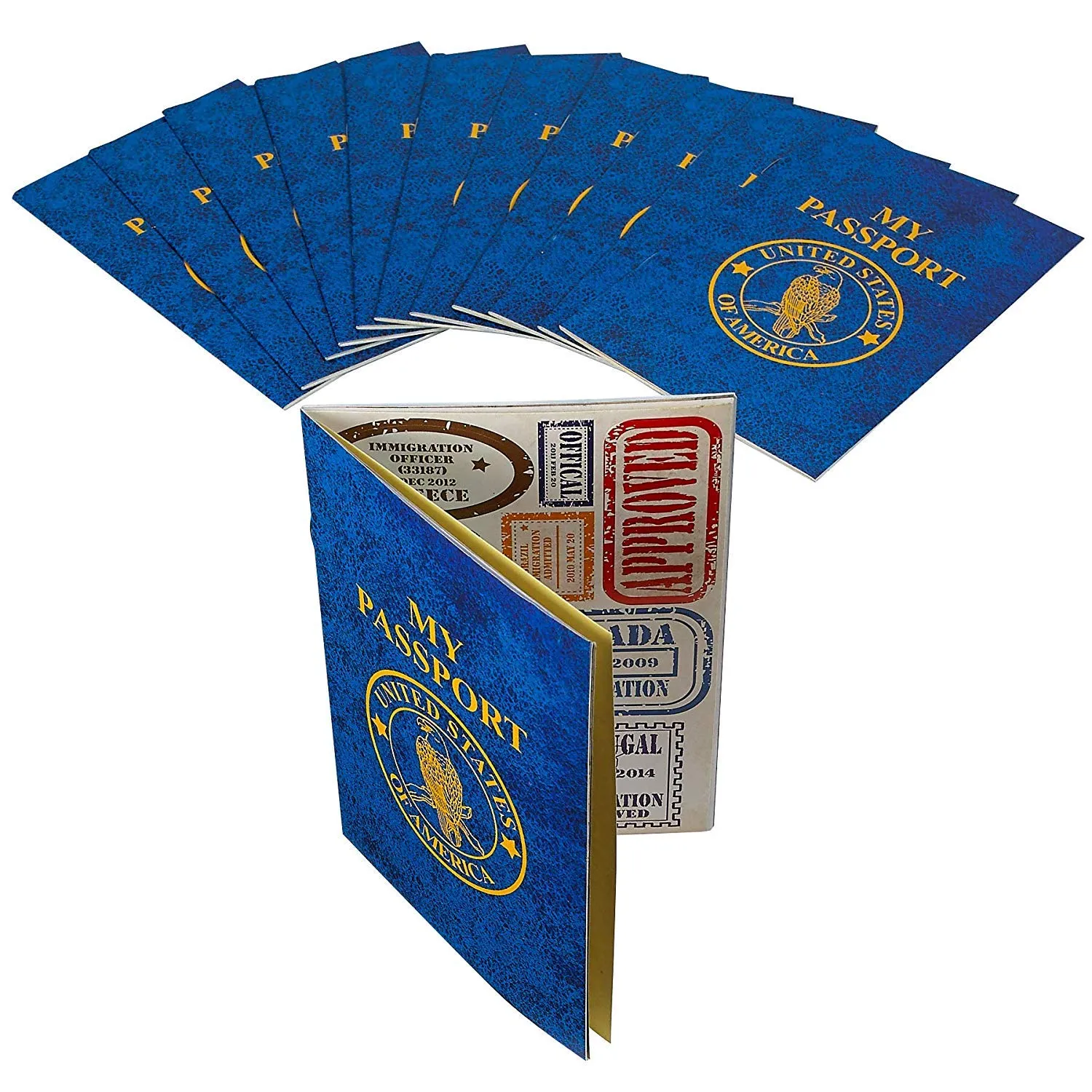 Kicko Passport Sticker Book For Boys And Girls - 12 Pack Pad Of Famous Places