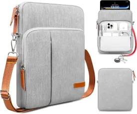 Lacdo Tablet Sleeve Bag for 11 inch iPad A16 / 11 inch iPad Air M3 M2 / 11" iPad Pro M4 / 10.9" iPad / 10.2" iPad / 10.9" ipad Air, 11 inchs Samsung Galaxy Tab A9  Tablet Bag with Shoulder Strap, Gray