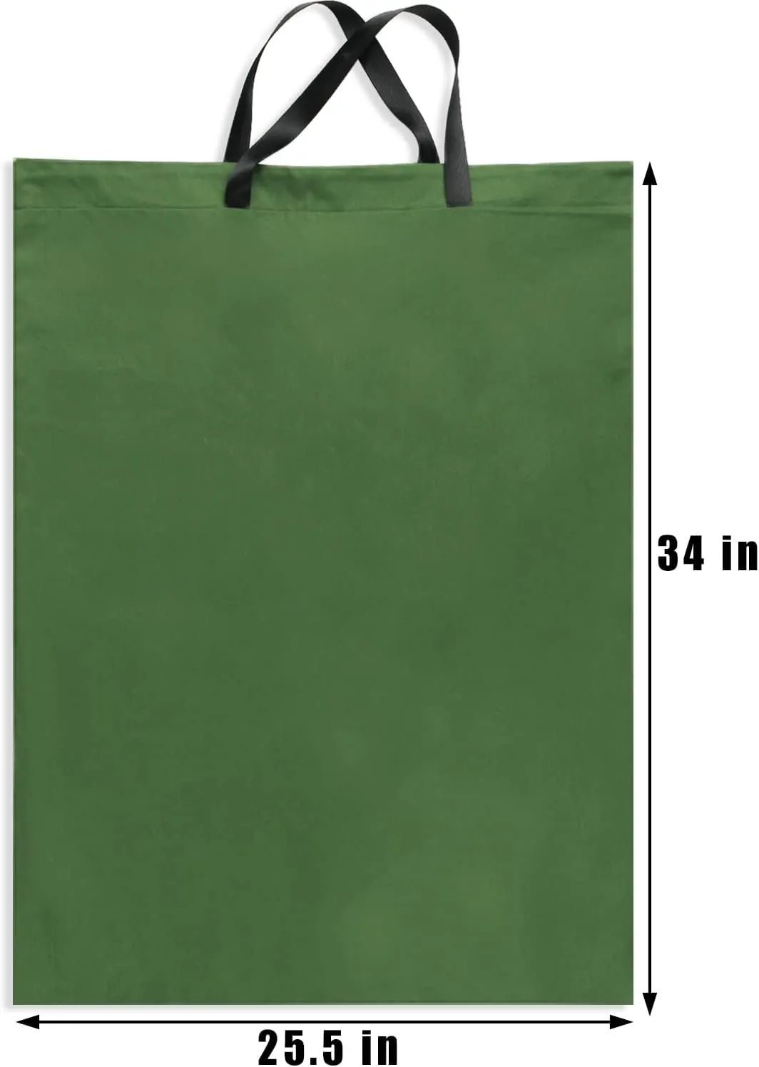 LOLOMLO Extra Large Canvas Laundry Bags with Handles & Drawstring Closure, Heavy Duty Tears Resistant Clothes Storage Travel Bags,25.5"x34",Army Green