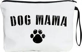 METALPHA Dog Mom Makeup Bag for Purse Zipper Canvas Make Up Bag Large Pencil Pouch Bag with Wrist Strap, Dog Lovers Cosmetic Bags Makeup Pouch