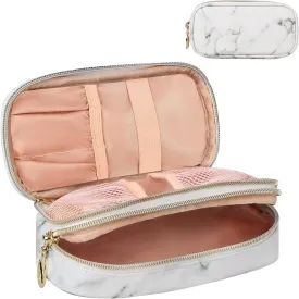 MONSTINA Makeup Bag for Women,Pouch Bag,Makeup Brush Bags Travel Kit Organizer Cosmetic Bag (cwhite)