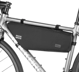 ROCKBROS Bike Frame Bag 2.9L Large Capacity Bike Storage Bag Waterproof Under Top Tube Bike BagNarrow Edge Bike Pouch for Mountain & Road Bike