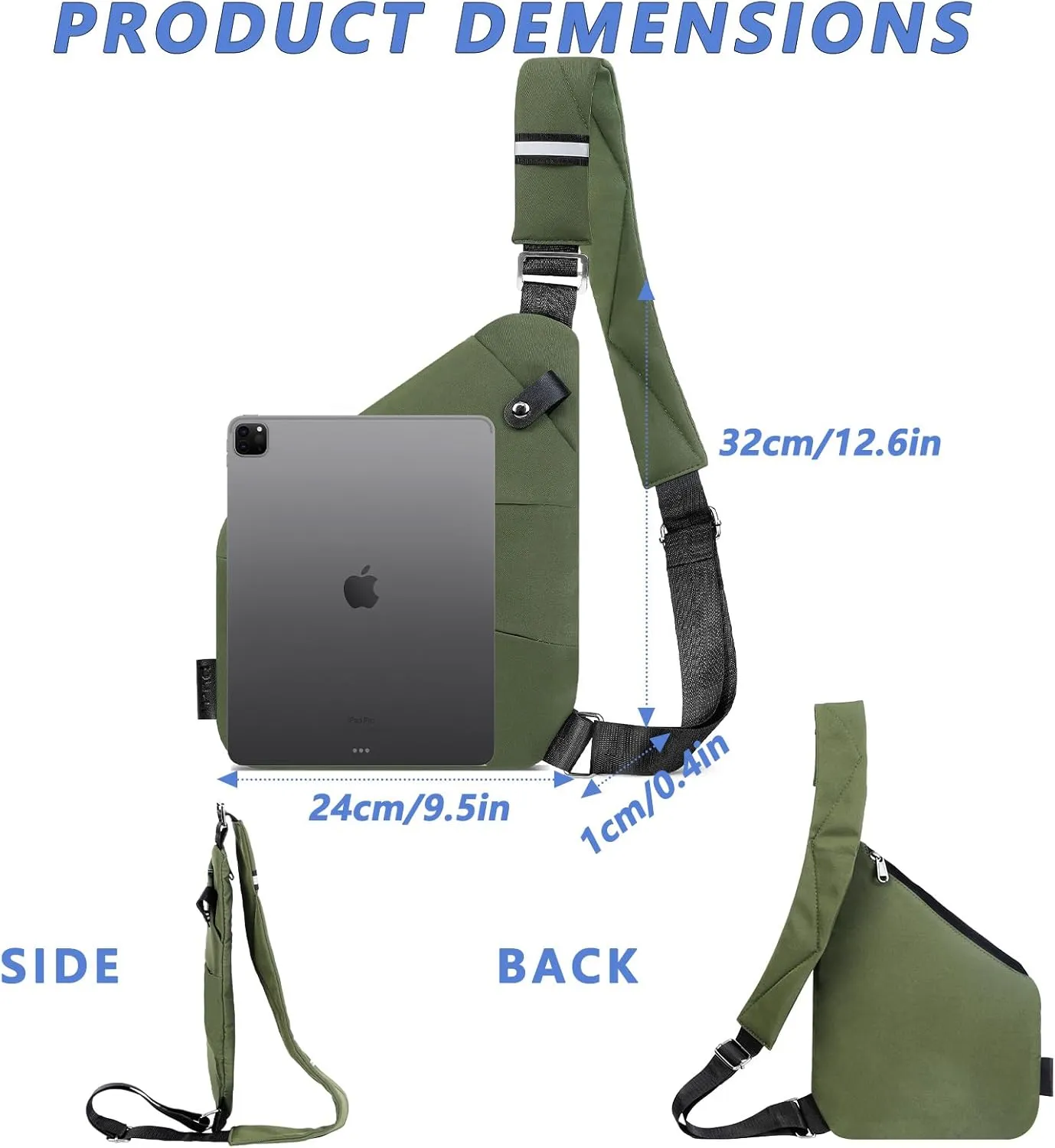 Sling Bag for Women Men, Anti Theft Travel Bag Crossbody Bags for Women Men Flex Bag for Outdoor Sport Casual Hiking Running
