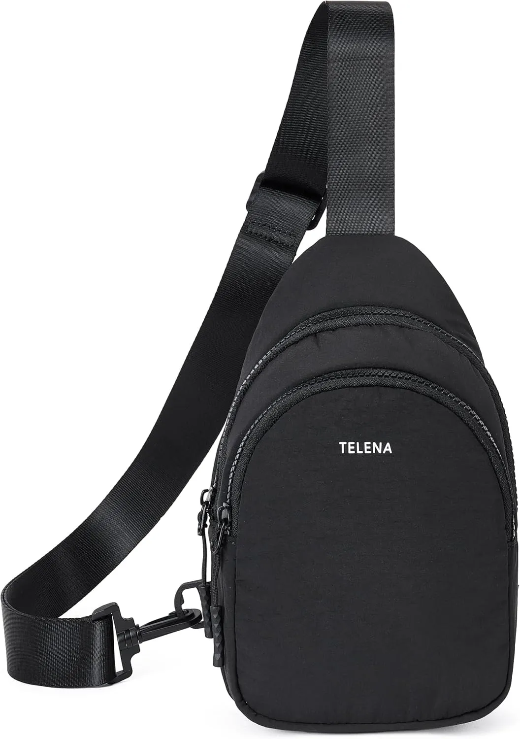 Telena Sling Bag for Women Crossbody Bags Fashion Fanny Pack Cross Body for Travel Hiking Cycling 0-Black