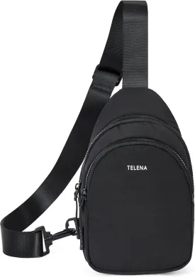 Telena Sling Bag for Women Crossbody Bags Fashion Fanny Pack Cross Body for Travel Hiking Cycling 0-Black