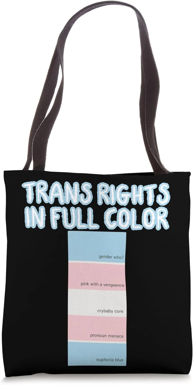 Trans Pride Color Paint Swatch Gender Humor Art Tote Bag