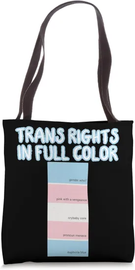 Trans Pride Color Paint Swatch Gender Humor Art Tote Bag