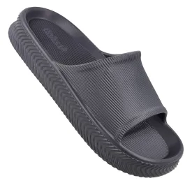 Walkaroo Mens Flip Flop Sliders  - WC8737 Dark Grey