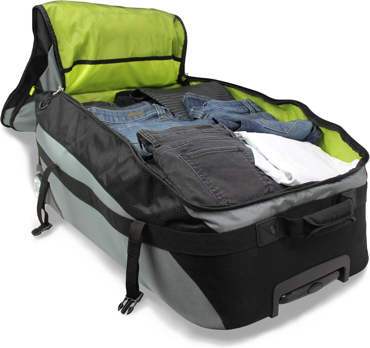 World Traveler Rolite Alpine Upright Style Lightweight 30-Inch Rolling Duffel Bag, Grey