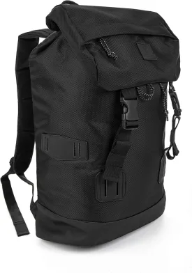 X RAY Canvas Rucksack Backpack Travel Overnight Weekend Bag for Men Women W/Capacity Adjustable 19L & Fits 15.6 Inch Laptop, Black